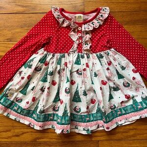 EUC Wildflowers Christmas Themed Tunic, Size 6